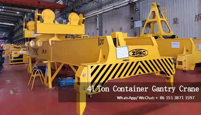 41 ton container spreader for Uzbekistan rail mounted gantry crane project