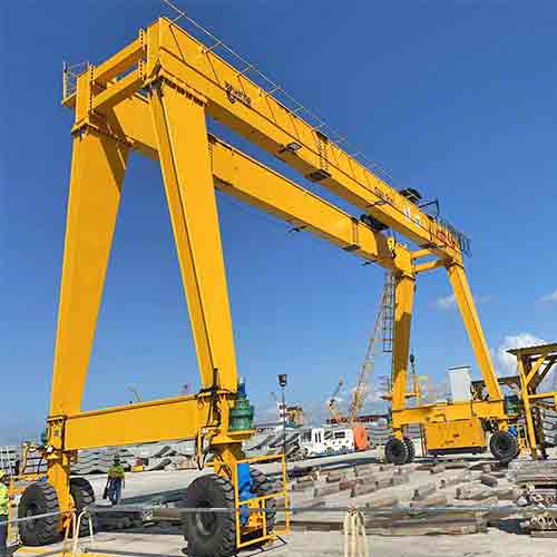 RTG Crane Rubber Tyred Gantry Crane Low Cost Overhead Travelling Crane