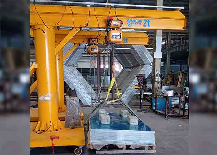 2 ton light duty small mobile jig crane for glass handling crane 