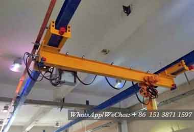Single girder bridge crane with underslung crane design & electric chain hoist 