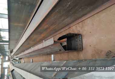 Main girder of 2.5 ton underslung bridge crane under construction to Estonia