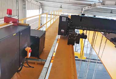Electric wire rope hoist travelling system Electric wire rope hoist travelling system