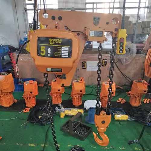 Low Headroom Electric Chain Hoist 5 Ton, H Beam Hoist