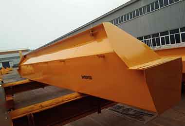 12 ton overhead travelling crane painted for crane project in Dominica