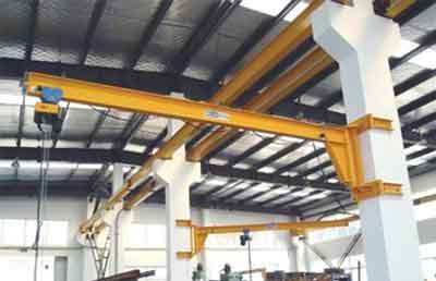 Electric wall mounted jib crane with cantilever jib arm 