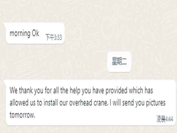 10 ton overhead crane feedback from Mali 10 ton overhead crane feedback from Mali