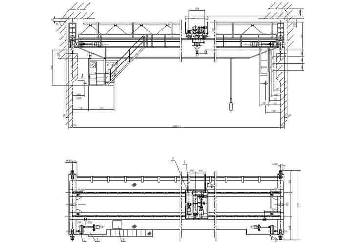 10 ton double girder overhead travelling crane for steel coil plant in Bangladesh