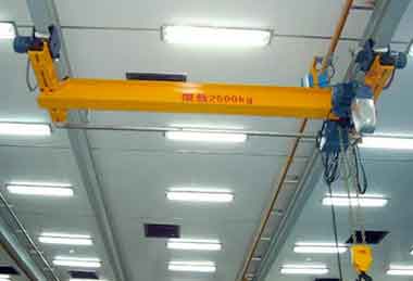 Electric chain hoist single girder underslung bridge crane