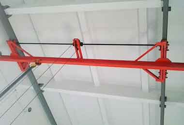 Manual single girder underslung crane.
