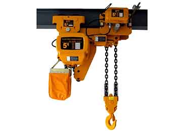 Low headroom electric chain hoist