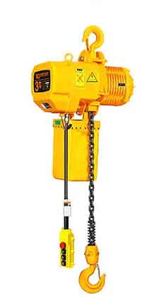 Hook mounted electric chain hoist