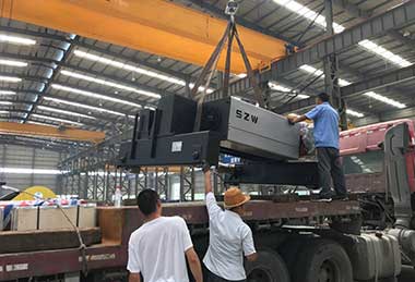 50 ton electric hoist loaded into truck for delivery to USA 50 ton electric hoist loaded into truck for delivery to USA