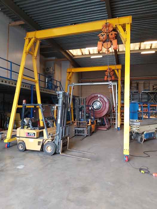 portable hoist gantry crane 10 ton for Netherland general manufacturing workshop 