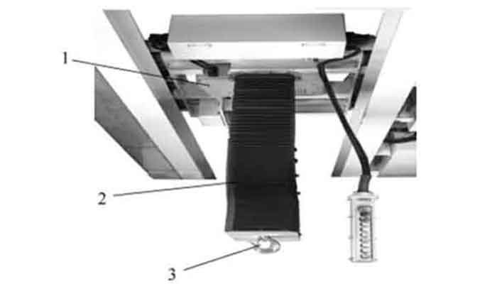 cleanroom overhead crane hoist diagram