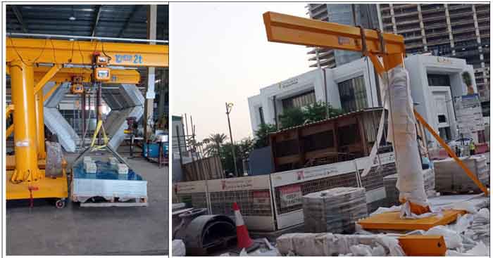 Roller crane feedback after assembly at workingsite Qatar