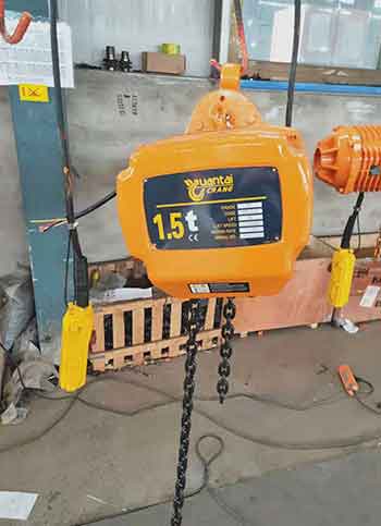 1.5 ton electric chain hoist for 1.5 ton pillar mounted slewing jib crane 