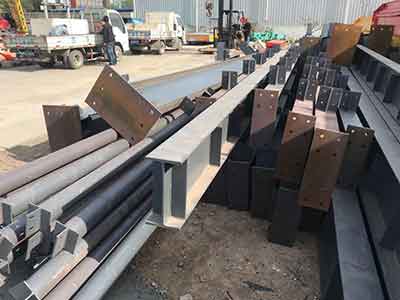 3 ton single girder eot crane steel structure supporting columns