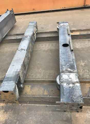 End truck and end carriages of 3 ton single girder top running overhead travelling crane for sale Mexico