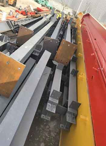 Steel structure of single girder eot crane 3 ton for sale Mexico