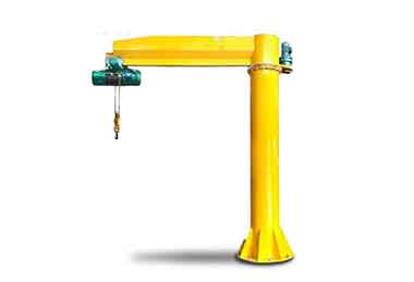 Electric rotating free standing jib cranes