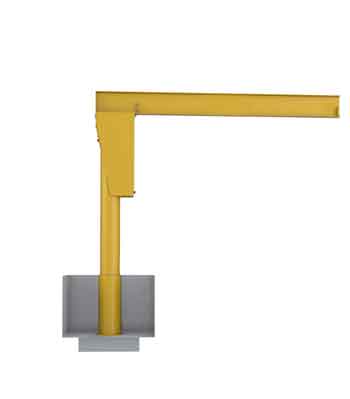 Freestanding jib cranes with sleeves mounted floor design Freestanding jib cranes with sleeves mounted floor design