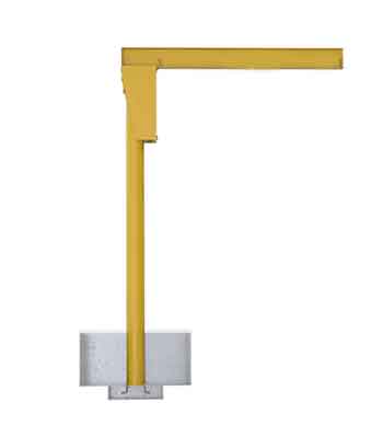 Foundation mounted freestanding jib cranes