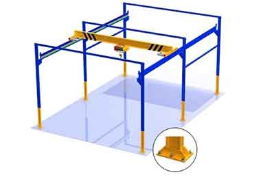 Freestanding overhead crane