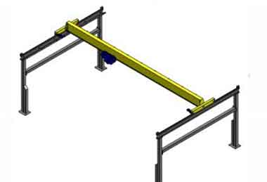 Freestanding cranes configurations for 1 cell