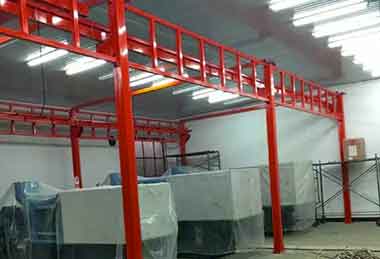 Steel structures for top running overhead cranes