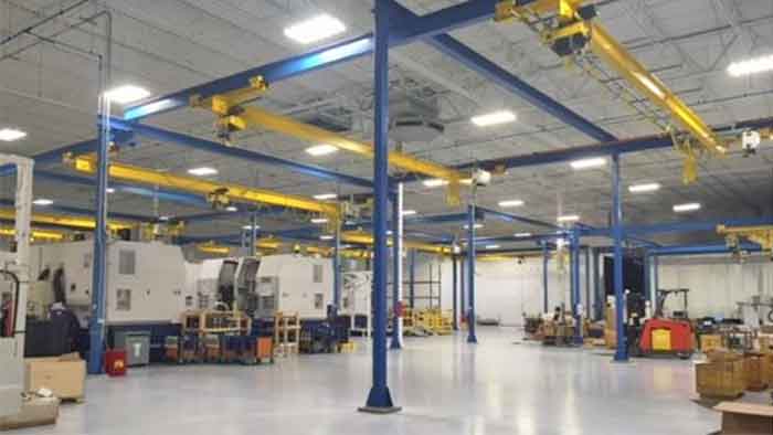 Single girder underhung freestanding bridge crane Single girder underhung freestanding bridge crane