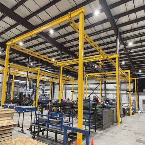 Freestanding Workstation Crane 1 Ton  America, Enclosed Track System