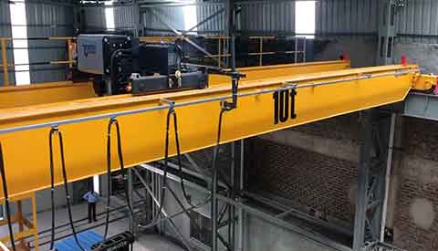 10 ton double girder overhead travelling crane for sale Bangladesh 