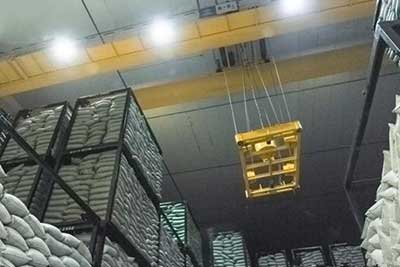 Automatic warehouse overhead crane system 