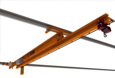Telescoping bridge crane developed based on lx series of under running single girder overhead cranes