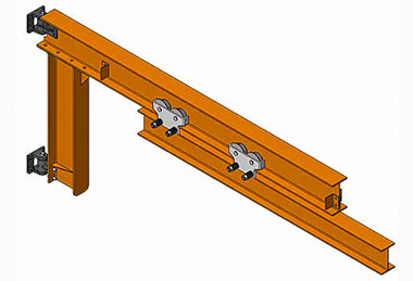 Wall jib crane with telecoping cantilever Wall jib crane with telecoping cantilever