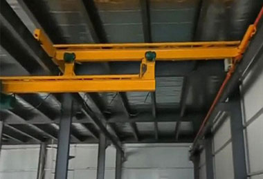 Telescoping bridge crane developed based on ld series of top running single girder overhead cranes