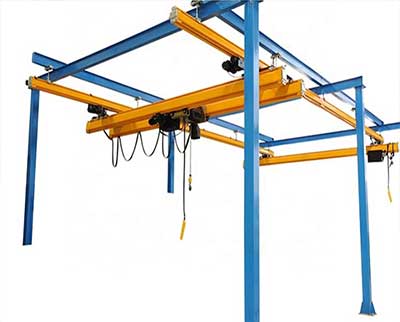 Freestanding single girder kbk crane