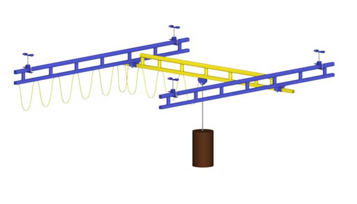 rigid track ceiling mounted workstation cranes