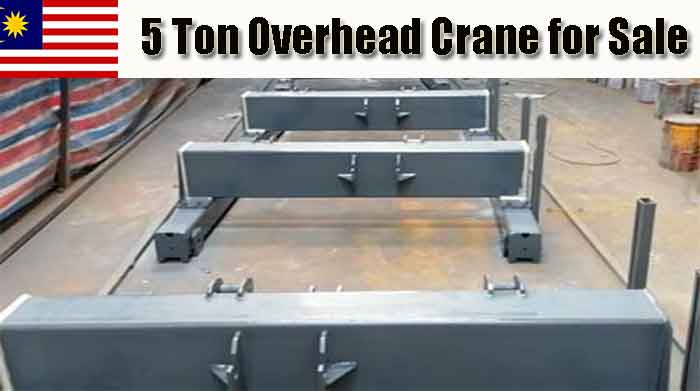 5 Ton Overhead Crane for Sale Malaysia, Top Running Double Girder 