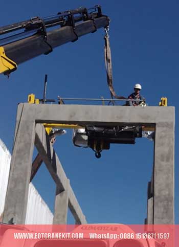 7 ton electric wire rope hoist testing picture from Brazil client
