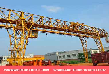 double girder truss girder gantry crane for outdoor material handling