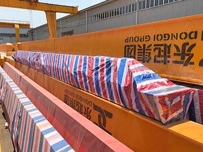 Main girder of 1 ton overhead crane packed for delivery to Uzbekistan
