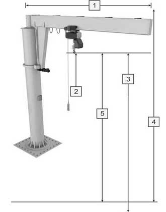 Floor jib crane drawing for your reference to confirm jib crane specifications  Floor jib crane drawing for your reference to confirm jib crane specifications