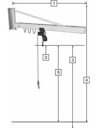Wall jib crane drawing for you to confirm crane specifications  Wall jib crane drawing for you to confirm crane specifications