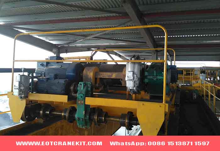 Heavy duty open winch for 25 ton overhead crane Heavy duty open winch for 25 ton overhead crane
