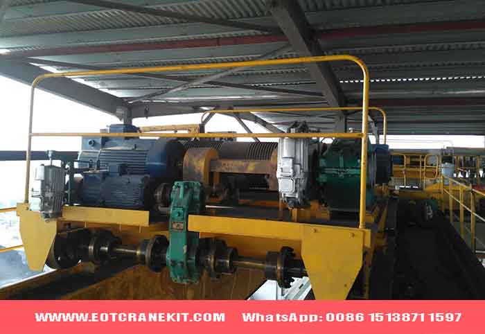 Heavy duty open winch for 25 ton overhead crane