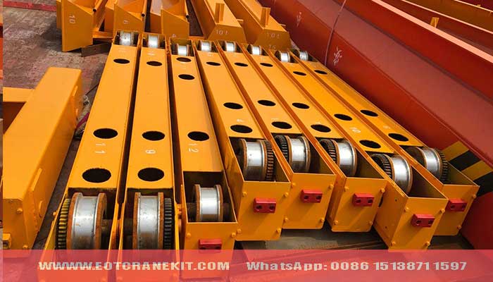 End carriages / end trucks of top running overhead crane with double beam designs for sale Yemen