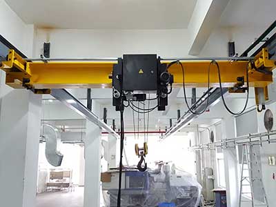 European style single girder underhung bridge crane 10 ton