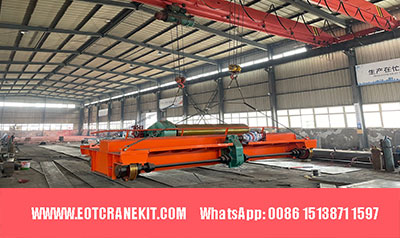 Delivery of 120 ton overhead crane open winch trolley 