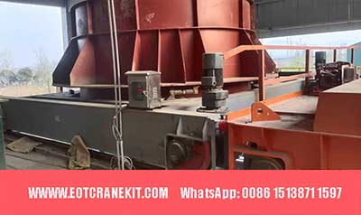 120 ton open winch installation on the cement mill overhead crane 